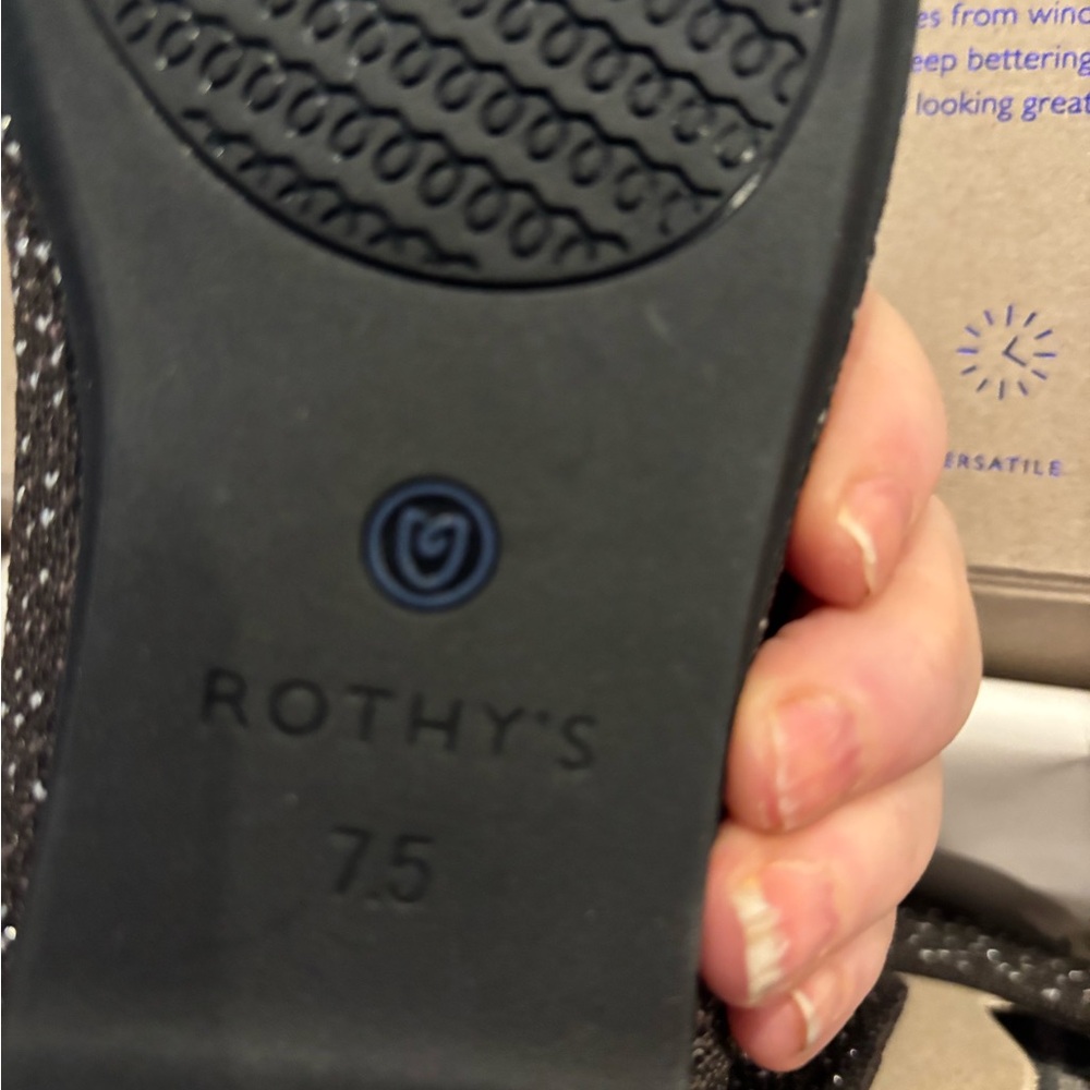 Rothy's Metallic Herringbone Flats 7.5 - Picture 7 of 8